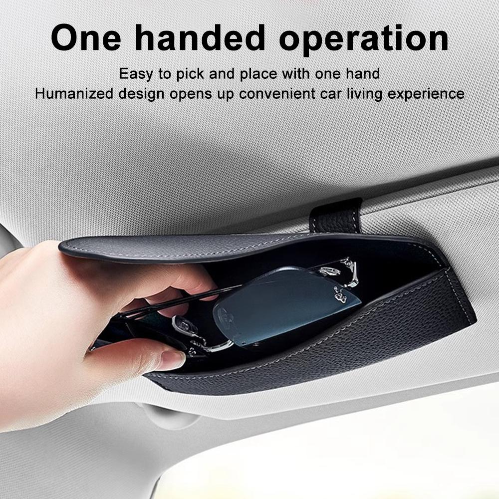 Car Glasses Storage For Universal Auto Sun Visor Sunglasses Storage Holders Card Ticket Storage Clip Holders Cases Accessories
