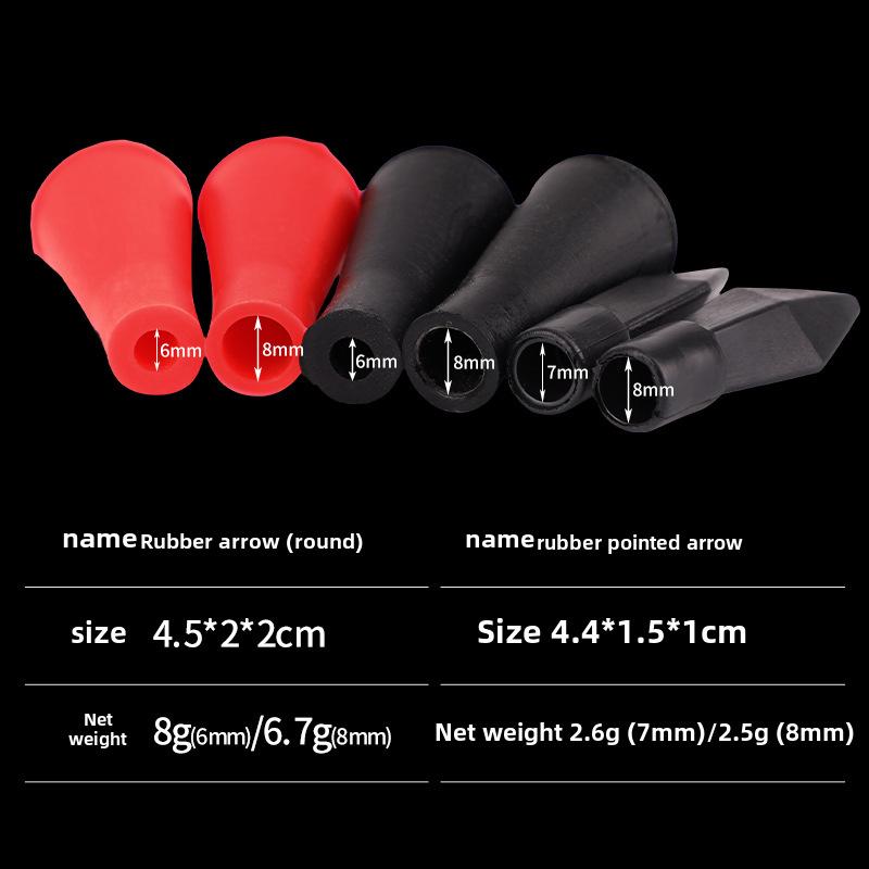 6/7/8 мм Резиновые Круглые Наконечники для Стрел для Лука, Колчан для Метательных Стрел и Мишенная Головка.