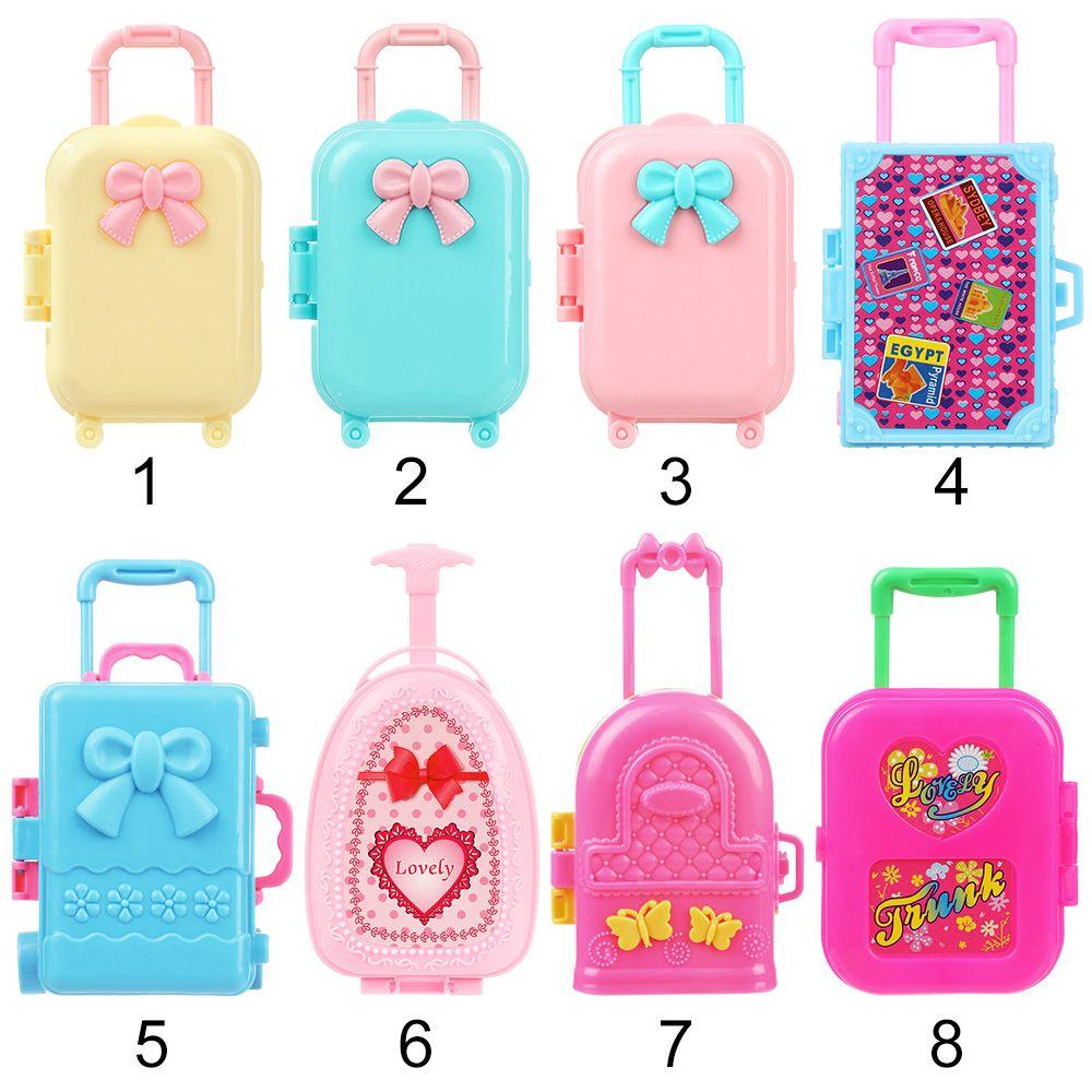 Fashion Play House Kids Toys Dollhouse Furniture Doll's Luggage Doll Suitcase Accessories