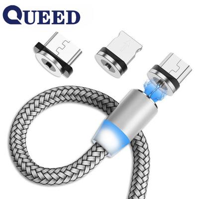 Магнитный зарядный кабель Магнитный кабель для передачи данных 3-в-1, канатная дорога для зарядки с одним-трем сопротивлением