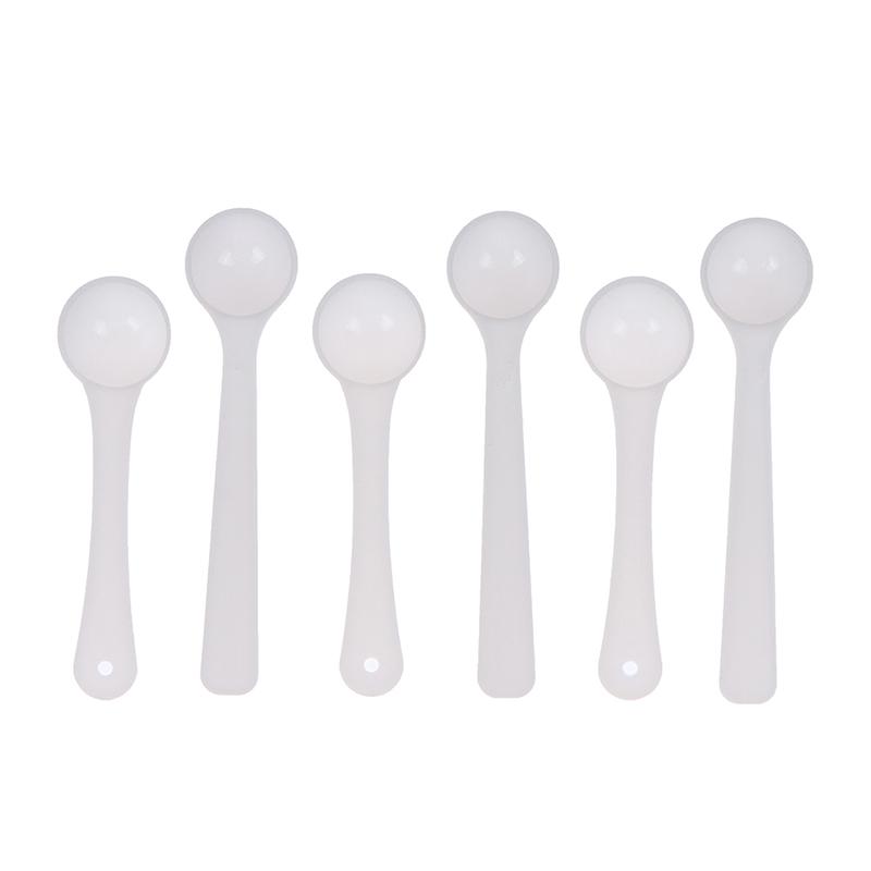 20Pcs Powder Spoon White Measuring Spoon Plastic Small Spoon