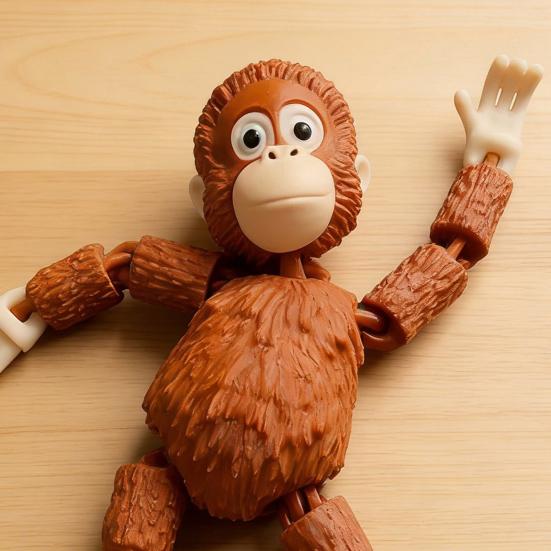 Артикулированная фигурка обезьяны с подвижными суставами 3D-печать Милая фигурка обезьяны Коллекционная игрушка-антистресс для стола для дома и офиса