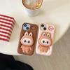 1Pc Kawaii Labubu Phone Case Holder Anti Slip Anti Fall Protective Cover Cute Cartoon Suitable for Iphone15promax Iphone13pro 14pro