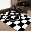 Shield With Star Emblem Printed Office Carpet Chair Cushion  Entryway Rug, Rugs for Living Room, Bedroom Christmas gifts