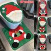 2PC/Set Santa Toilet Seat Cover Christmas Decorations Rug Set Christmas Mats Creative Red Green Gift Multiple Options Available