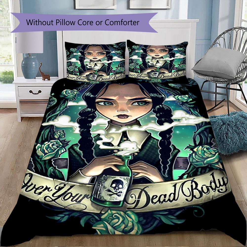 Dark Girl and Mysterious Potion Pattern Bedding,Quilt Set Quilt Cover Pillowcase Home Birthday Gift (1*duvet cover+2*pillowcase,without core)ZSJT09171