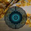 10 Inch Blue White Jewelry Design Metal Wind Spinner 360 Swivel Hook Outdoor Garden Decor for Balcony Patio Spring Summer Fall