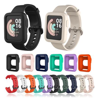 Силиконовый ремешок для Xiaomi Mi Watch Lite, браслет для Redmi Watch 1, ремешок для часов + защитный чехол