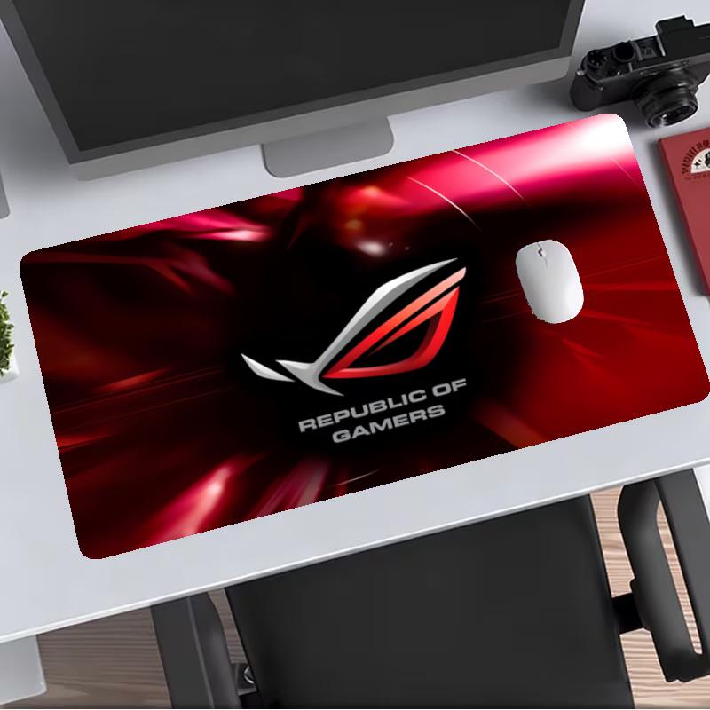 Republic of gamers Extended Gaming Mouse Pad with Stitched Edges NonSlip Rubber Base Waterproof Desk Mat for Computer Laptop Office Gaming