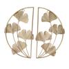 Golden Ginkgo Leaf Wall Hanging Decor Golden Iron Art Wall Sculpture Wall Decor for Living Room