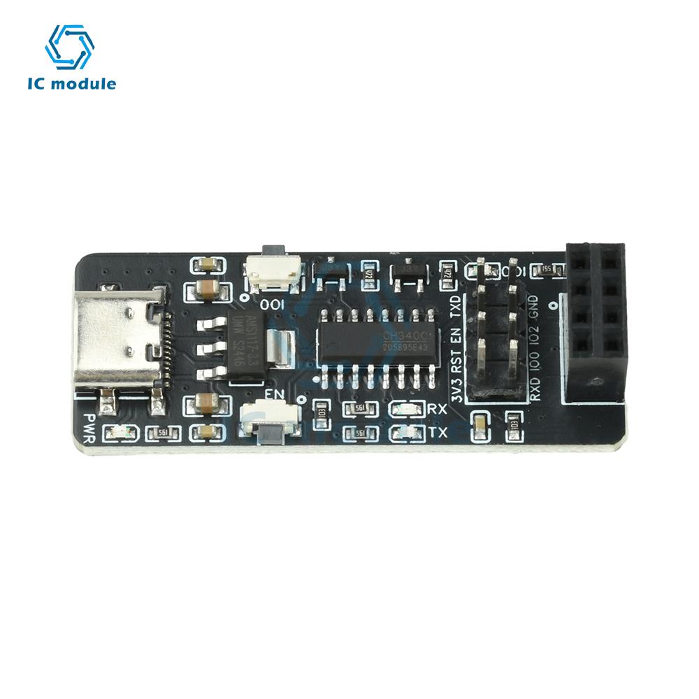 ESP-01/01S Esp8266 Serial Port To Wifi Module Adapter Board Wireless Transparent Transmission Module CH340 Type C