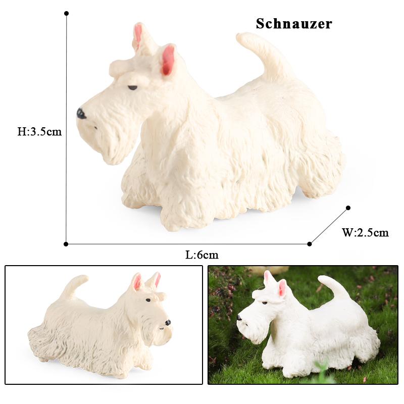 Oenux Модель Животных Собака Бульдог Корги Сиба-ину Хаски Мопс Шнауцер Чихуахуа Щенок Фигурки ПВХ Милая Коллекция Игрушка Подарок для Ребенка