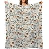 Orange Flower Pattern Throw Blanket Comforter Sofa Soft Plaid Softest Blankets