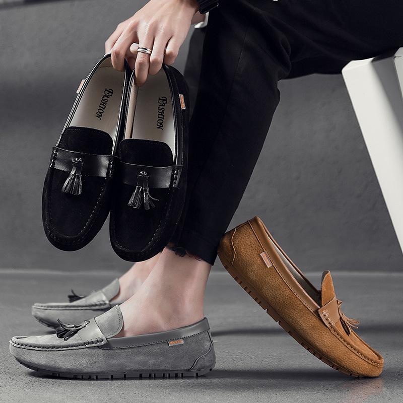 Italy Desgin Fashion Men Shoes Summer Soft Moccasins Men Loafers High Quality Leather Shoes Men Flats Driving Shoes Men Shoes