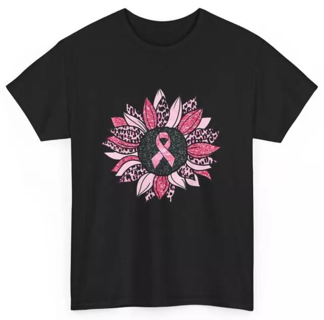 Sunflower Pink Breast Cancer Awareness Women Warrior TShirt Unisex T-Shirt