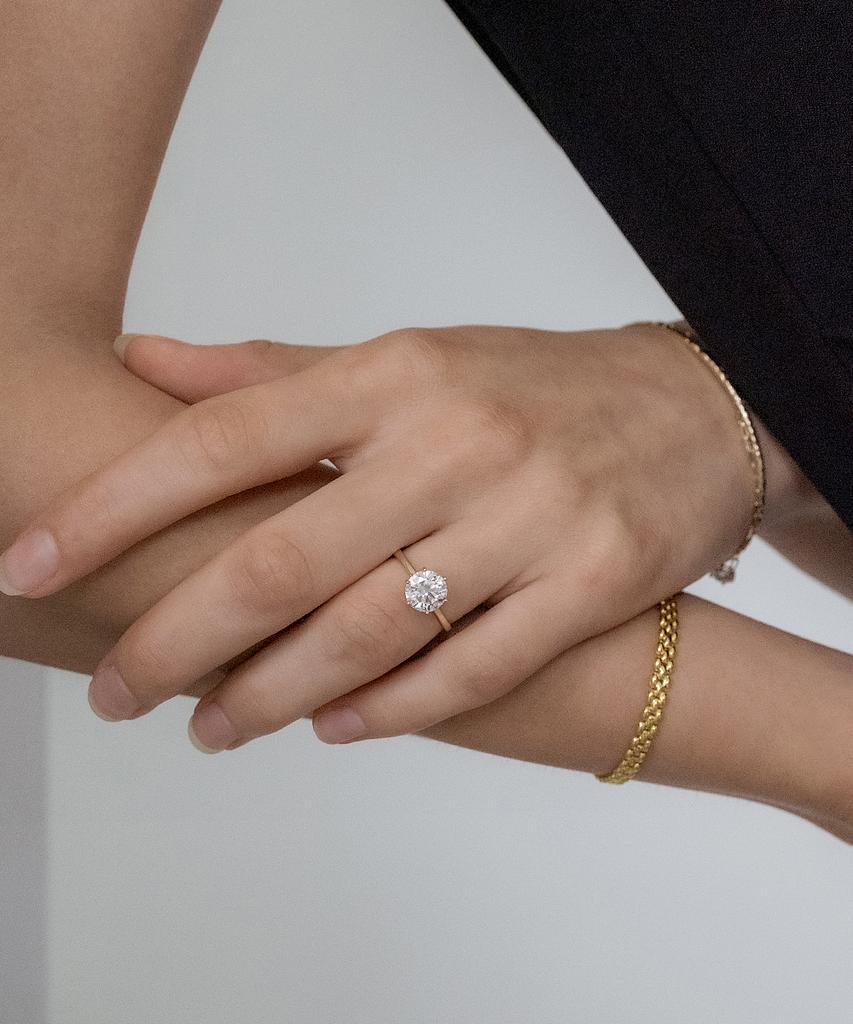 Mcel 14K Lucea 2-Carat Moisa Diamond Ring