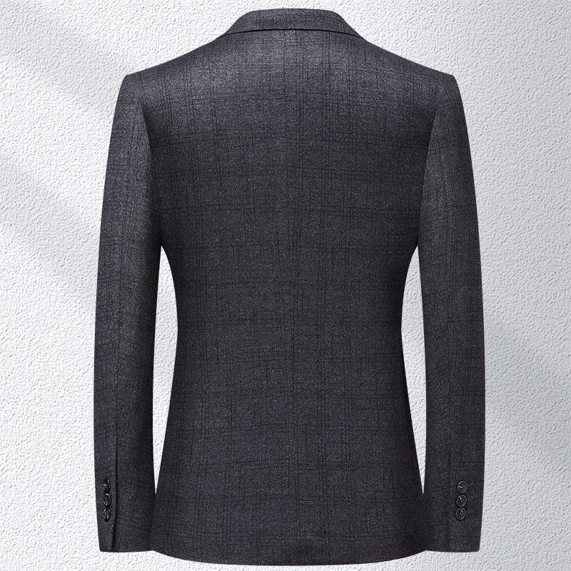Осенние новые мужские костюмы корейской версии Slim Fit Anti-wrinkle Plaid Suit Men's Casual Single Suit
