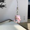 Resin Cute Kitten Pendants DIY Cute Keychain New Waving Cat Keychain  Home Desktop Decoration