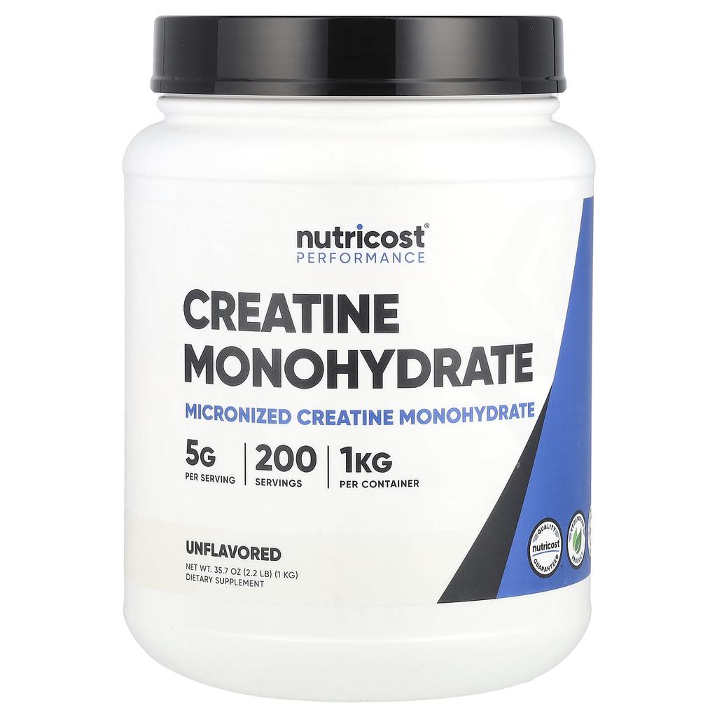 Nutricost Athletic Performance, Creatine Monohydrate, Unflavored, 2.2 Lb (1 Kg)