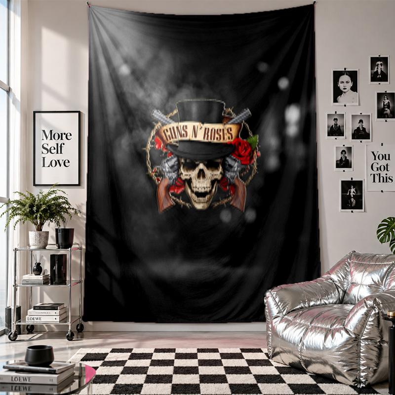 Гобелен Guns N’ Roses Настенный Декор Настенное Полотно для Спальни Гостиной Фон