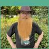 Old Fake Roleplaying Beard Costume Man Mustache Beard With Elastic Rope Facial Hair Accessory For Halloween Cosplay Party Supplies