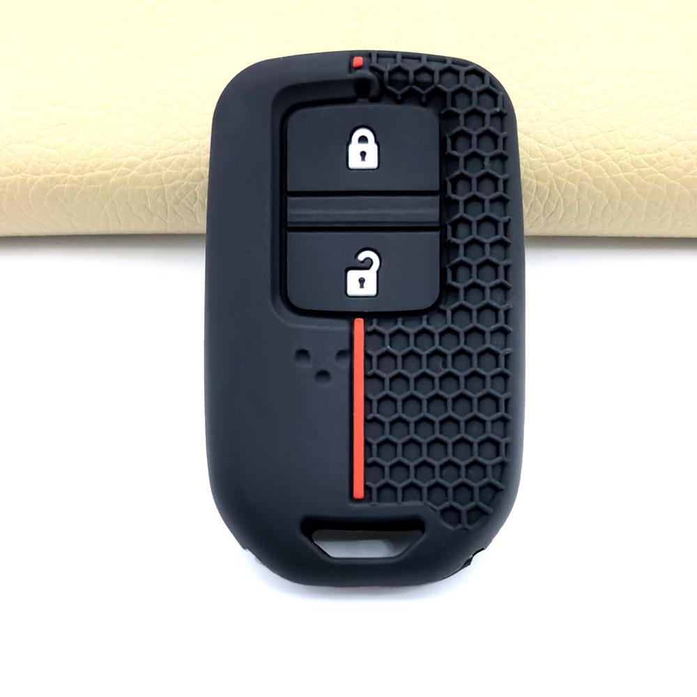 Силиконовый чехол для ключа автомобиля Honda Fit Gp5 Shuttle Gp8 Jade Vezel City Civic Jazz Brv, 2 кнопки, крышка для ключа, аксессуары для автомобиля