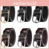 Leather Pu Men Belt With Alloy Pin Closure For Business And Leisure Activities