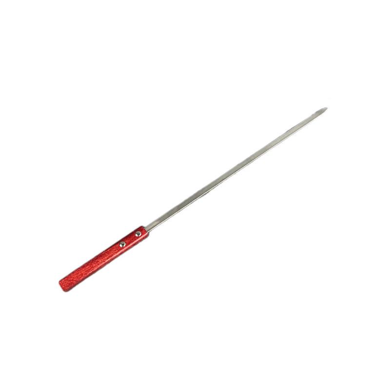 ZISIZ 40 см Плоские шампуры для барбекю с деревянной ручкой, Красные (4-Pack)