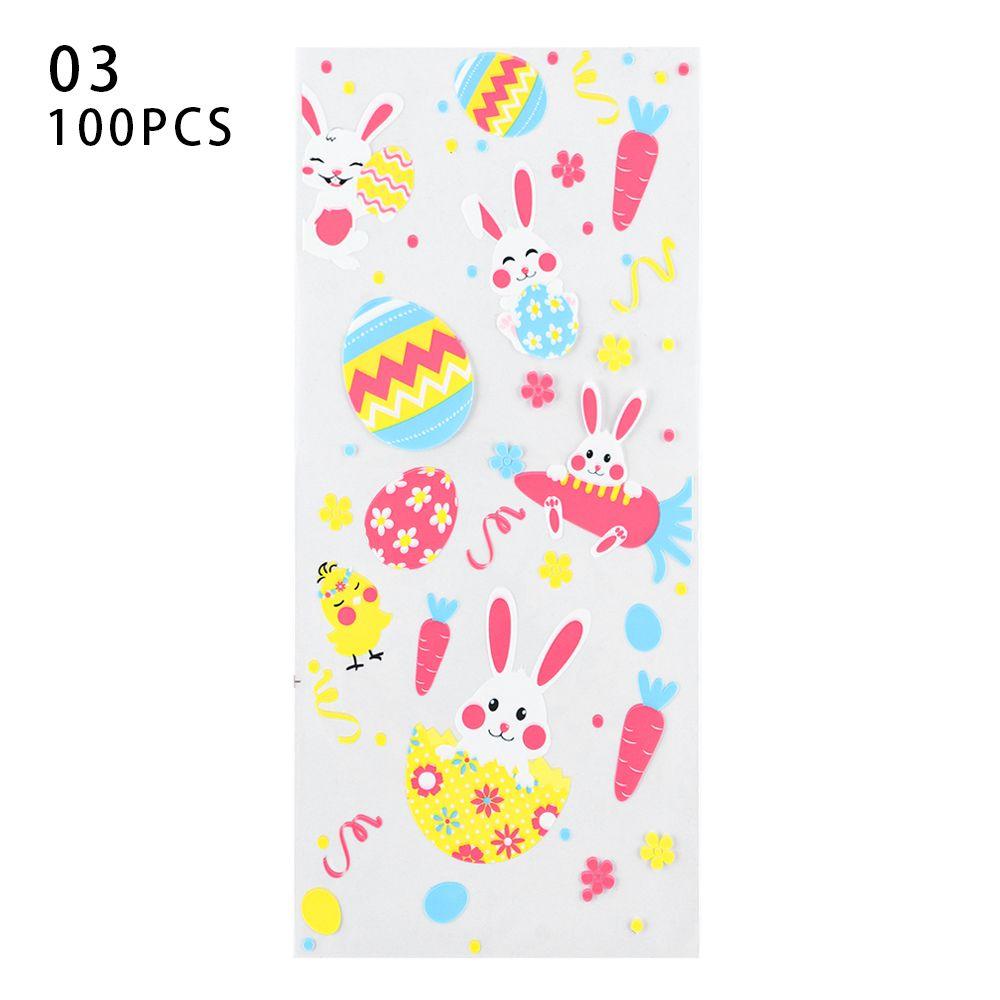 DIY Biscuits Snack Disposable Food Packaging Easter Candy Bag Cookie Packing Bag Happy Easter