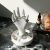 Стойка для хранения украшений с 5 пальцами-скульптурами Гладкий закругленный дизайн Органайзер для украшений для колец, браслетов, ожерелий