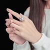 Регулируемое женское кольцо, которое повернется, кольцо в виде снежинки можно повернуть, чтобы повернуть кольцо, модные украшения для свадебной вечеринки