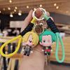 Bandai New One Piece Keychain Cartoon Luffy Tony Tony Chopper Doll Student School Bag Pendant Car Keychain Boy Birthday Gift