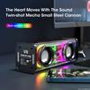 V8 TWS Bluetooth 5.0 Портативный Сабвуфер Двойной Тон Прозрачный Механический Динамик RGB Подсветка Беспроводное Аудио для Спорта