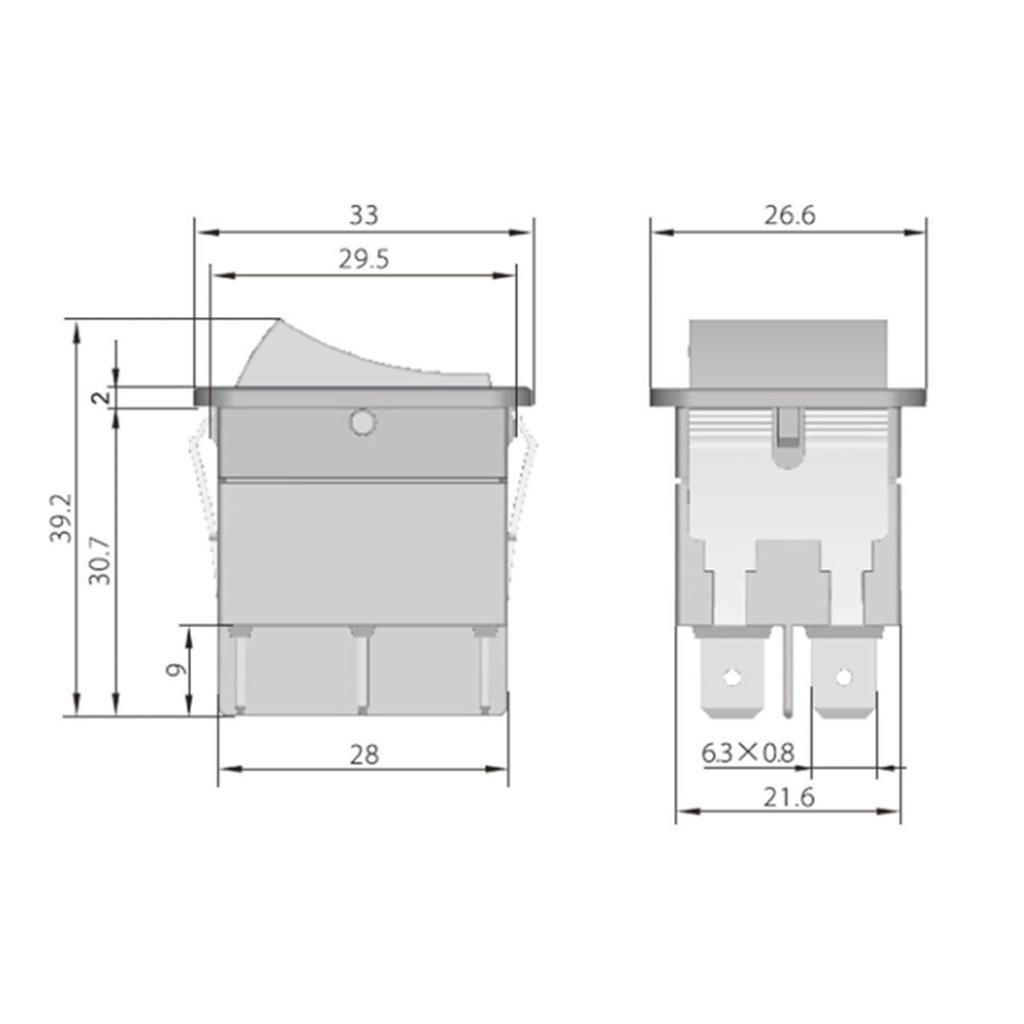 Waterproof Toggle Power Switches 20A 6 Pin Electrical Switches Versatile Power Switches for Safe Stable Machine Operate