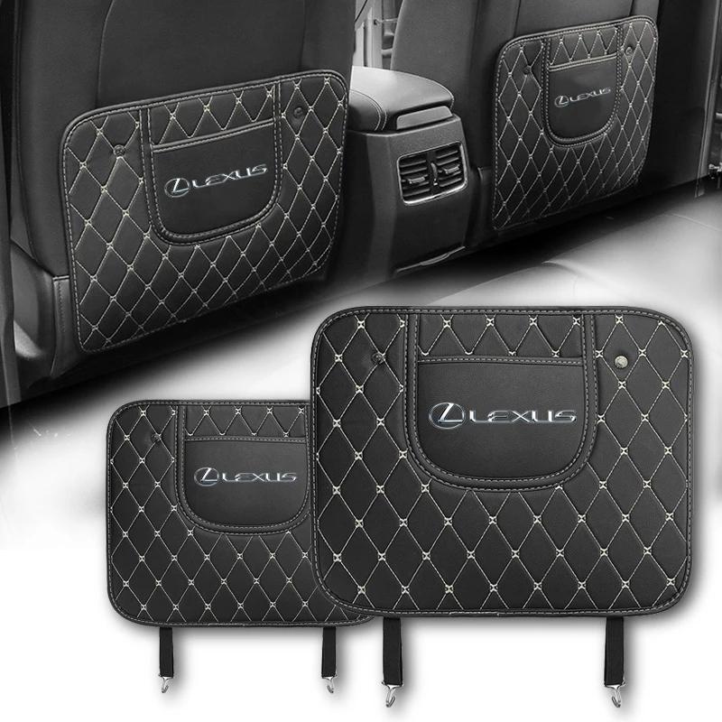 FIQK8 Car Seat Back Anti-Kick Mat Protector Pad Cover For Lexus F SPORT ES RX NX LS UX LM LX GX LC RZ IS CT GS RC HS SC TX LBX IS300 R
