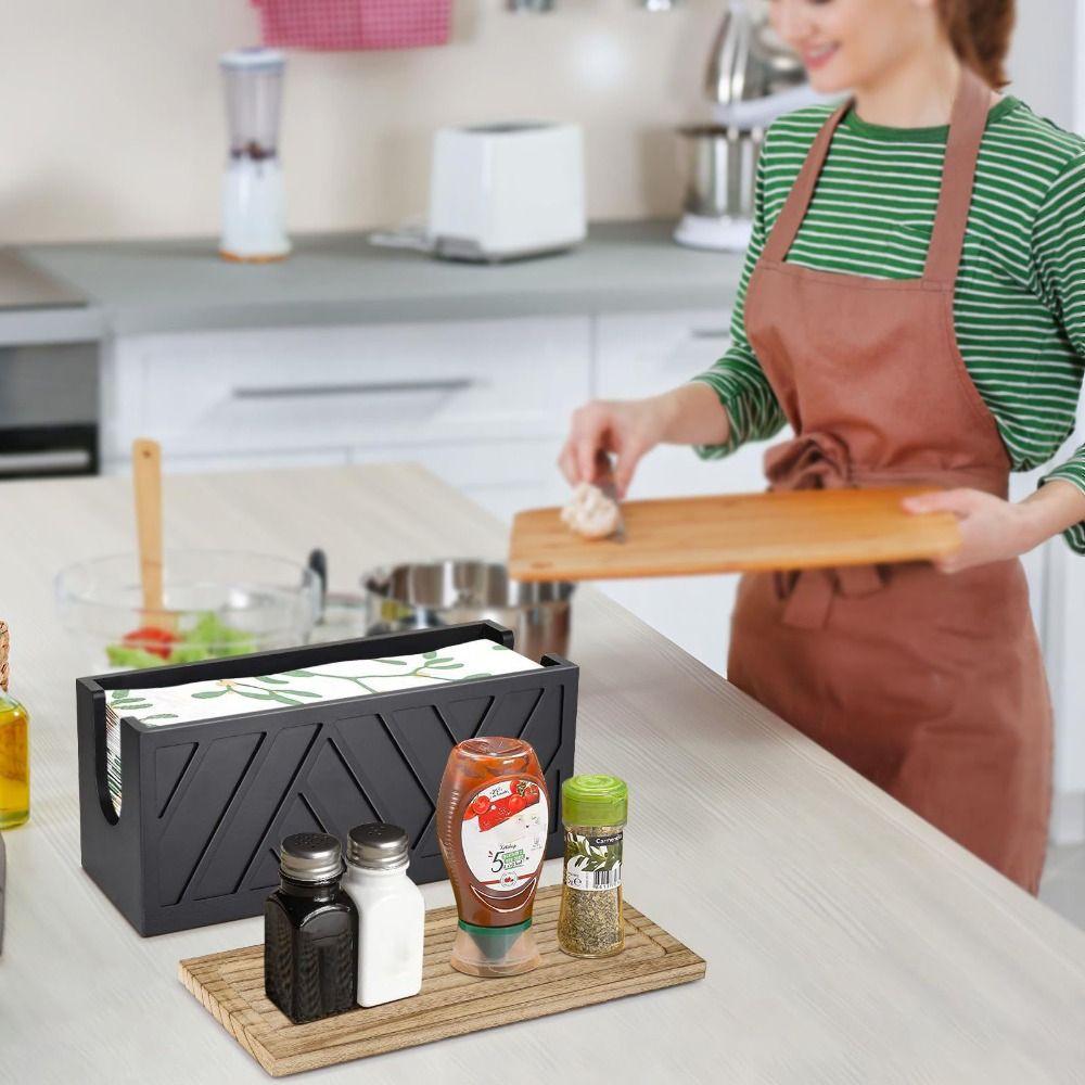 Wall Mount Tissue Holder with Cover Bathroom Shelf Convenient Roll Paper Rack Kitchen