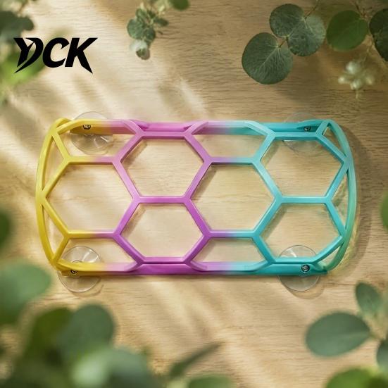 3D Printed Pet Habitat Reptile Honeycomb Climbing Shelf, Suction Cup Snake Tunnel Hide, Rest Platform Breathable Cave for Ball Python, Lizard,