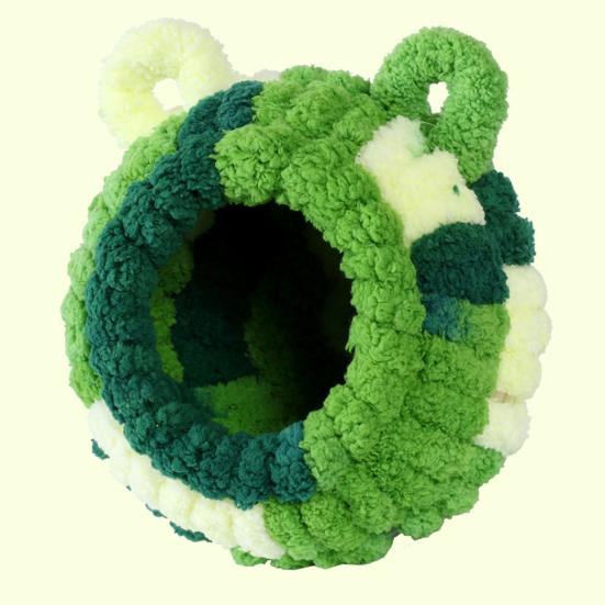 Плюшевое гнездо для птиц Мягкий круглый домик для птиц с ушками Уютное теплое гнездо-укрытие для попугая Пушистая пещера-гнездо для неразлучника конура волнистого попугайчика кореллы