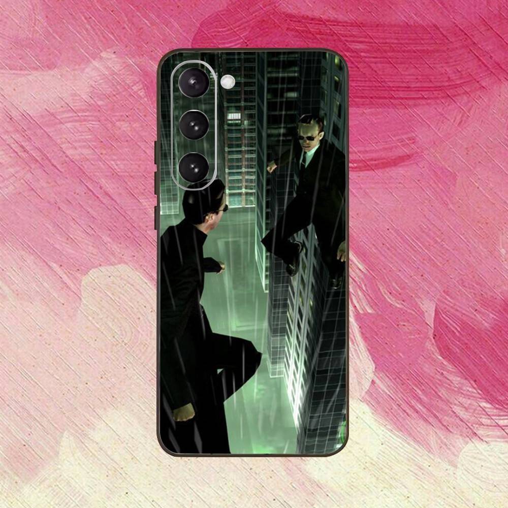 COOL Hacker The M-Matrix Phone Case For Samsung Galaxy A73,A72,A71,A70,A53,A52,A51,Others Soft Black Cover