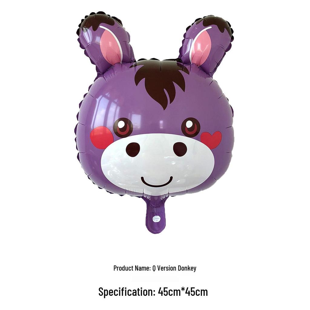 18" Новый Q-версия Детский мультяшный животный фольгированный шар для украшения на день рождения