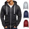 Mens Zip Up Fleece Hoodie Hoody Coat Winter Warm Jacket Hooded Track Top