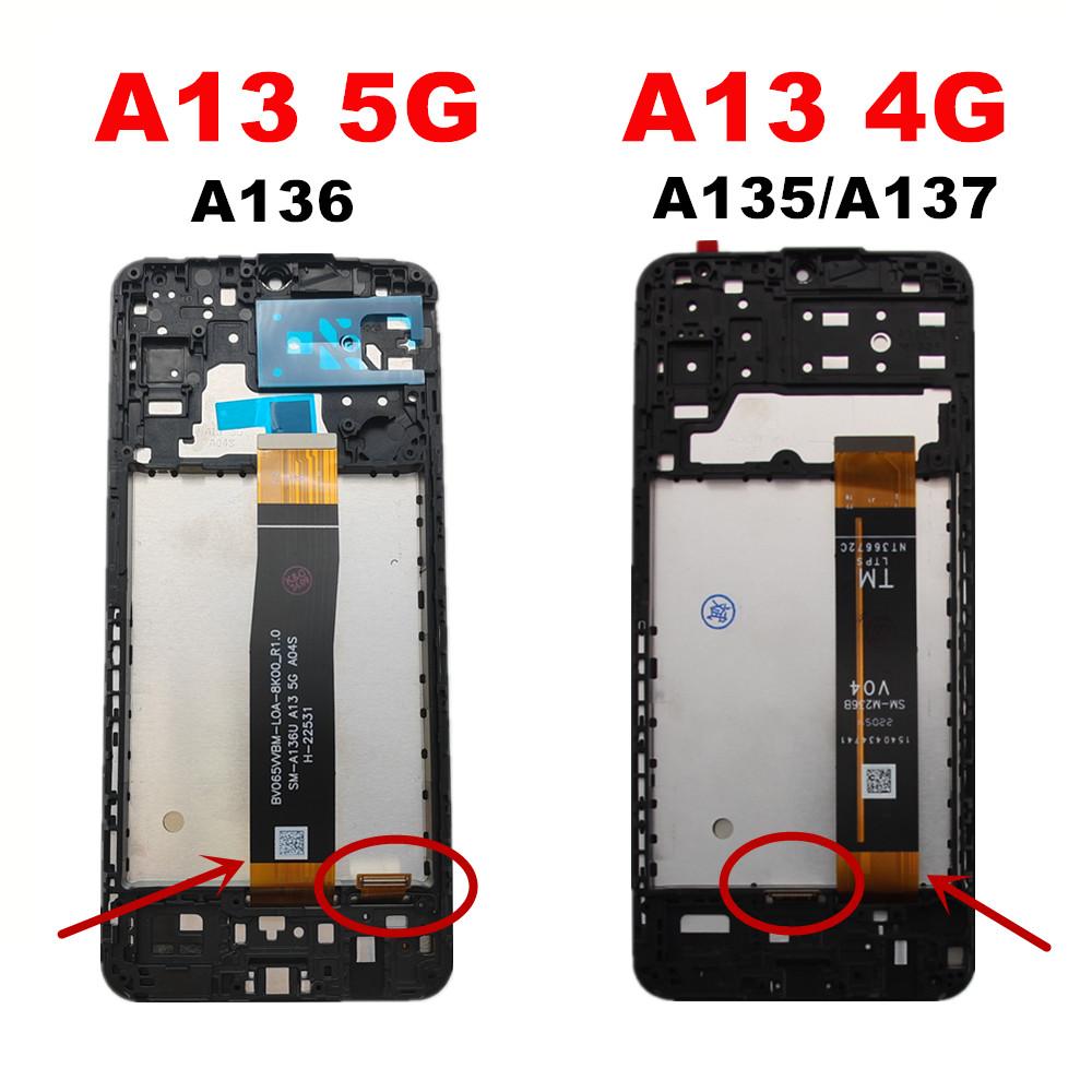 TFT Display For Samsung Galaxy A13 5G SM-A136U LCD Display Touch Screen for Galaxy A13 4G SM-A135F LCD Display replace