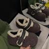 Кроссовки Birkenstocks на толстой подошве с внутренней танкеткой, хлопковые, новые, из бархата, теплые, верхняя одежда, пушистые туфли Мэри Джейн