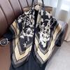 Роскошный квадратный шелковый шарф 90 см из твила Женские шарфы Печать Повязка на голову Хиджаб Платок Шарф-накидка Бандана