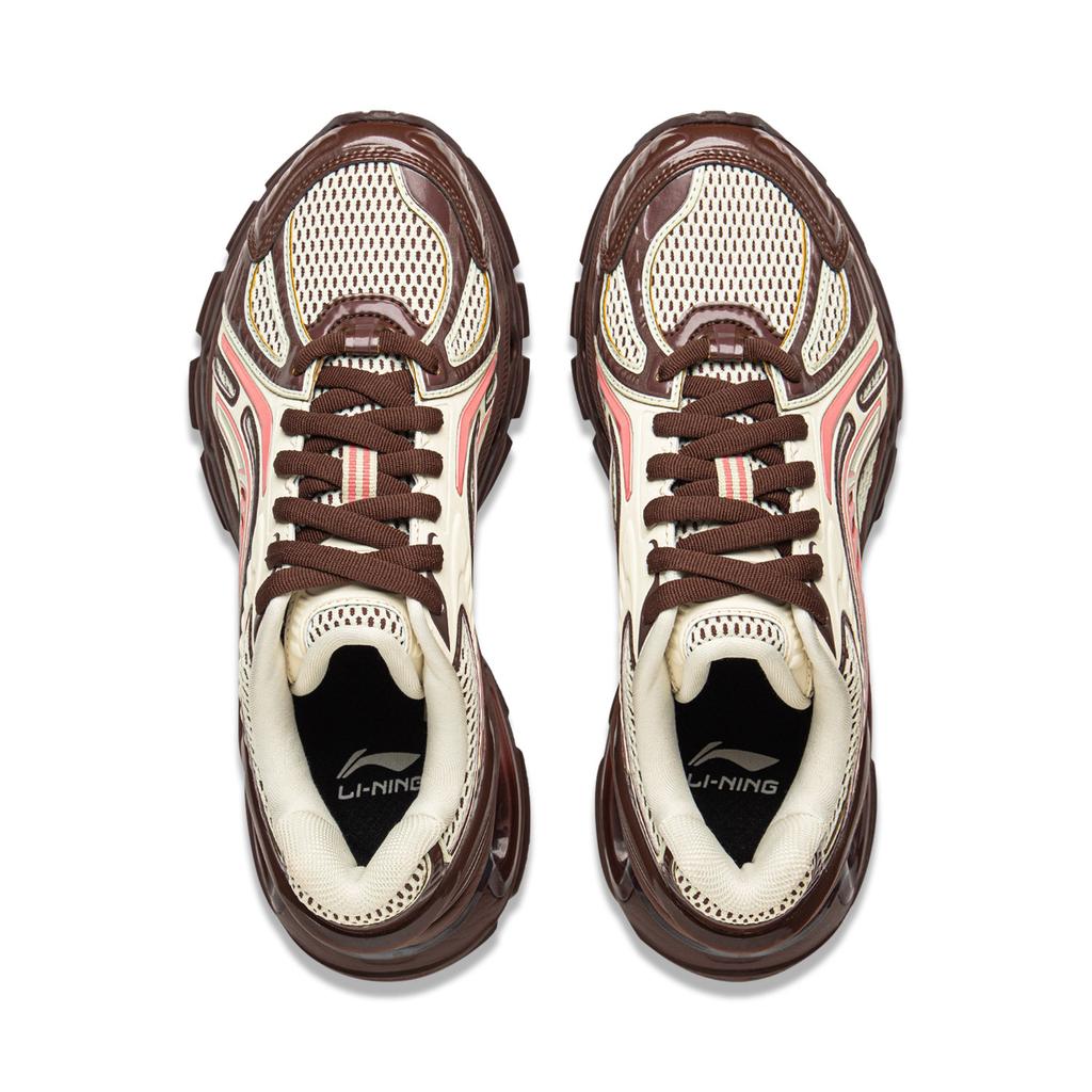 Li Ning Liejun BOW Stable Trend Sports Support Durable Non-Slip Low-Top Lifestyle Casual Shoes Women Casual Shoes Brown Beige AZGV028-3