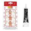 9 Gingerbread Sweet Decorations + Black Icing Pen