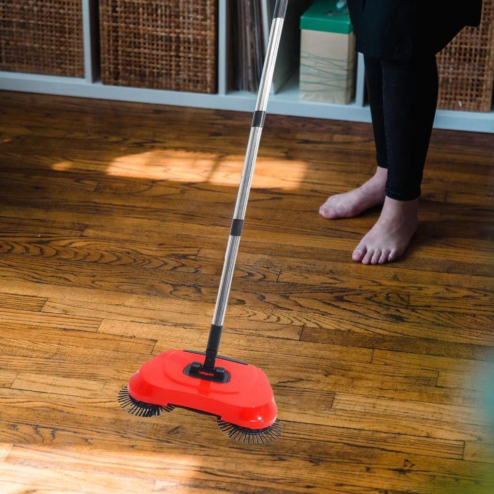 Adjustable Handle Vacuum Broom 3-in-1 Design Carpet Sweeper Hand Push Sweeper  Pet Hair Cleaning
