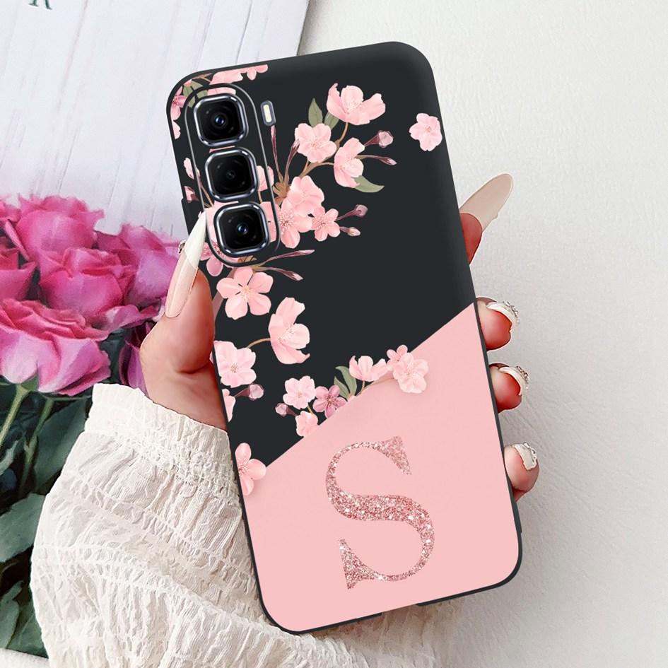 Для Infinix Hot 50 Pro Plus Чехол X6880 X6881 X6882 Силиконовый Чехол Модный Цветок Буквы Мягкий Funda Для Hot 50 Pro Hot50 4G Capa