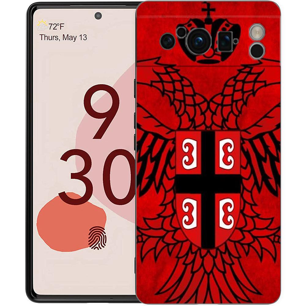 Чехол для телефона с флагом Сербии для Google Pixel 8 7 6 Pro 6A 5G, черный, мягкий, противоударный, задняя крышка, силиконовый чехол из ТПУ