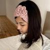 Стильный розовый вязаный ободок Poshu_3цвета